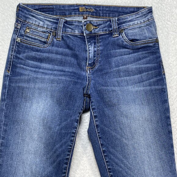Kut from the Kloth Jeans Womens Sz 4 Blue Mia Toothpick Low Rise Skinny 27x30 - Picture 2 of 11